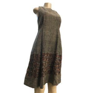 Inestimable Brown Sequin Tweed Dress